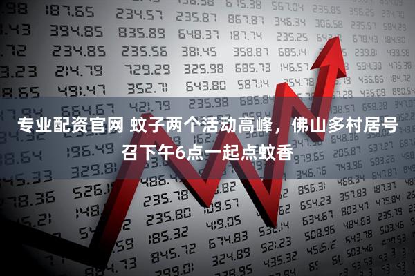专业配资官网 蚊子两个活动高峰，佛山多村居号召下午6点一起点蚊香